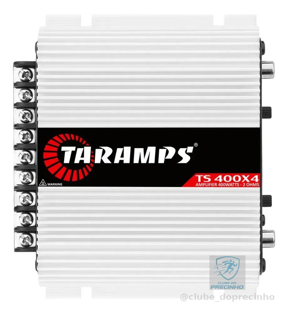 Amplificador Ts400x4 Taramps  400w V6 2 Ohms 4 Canais Branco