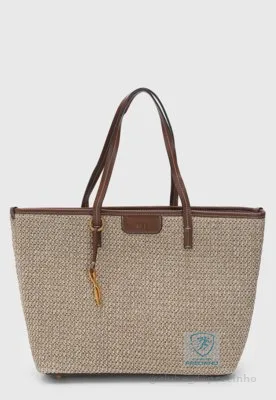 Bolsa Grande Feminina Santa Lolla Tramada Marrom