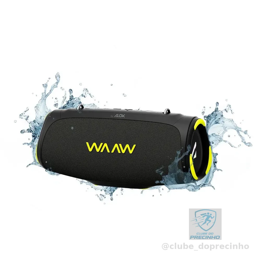 Caixa De Som Speaker Bluetooth Waaw By Alok Boombox Boom 110 40w Rms
