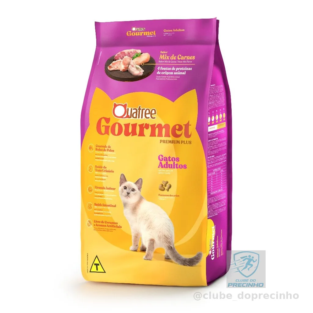 Ração Quatree Gourmet Gato Adulto Mix de Carnes 10,1 kg