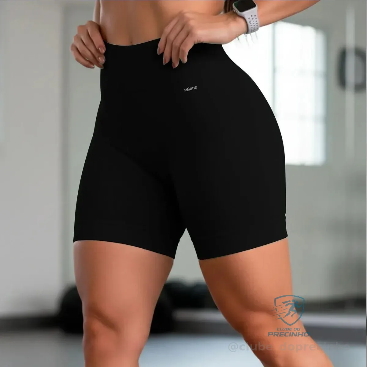 Short Academia Feminino Poliamida Selene Zero Transparência Preto Short Fitness Short Esportivo Short Legging Short Selene Short Poliamida Shortinho M Short Zero Transparência