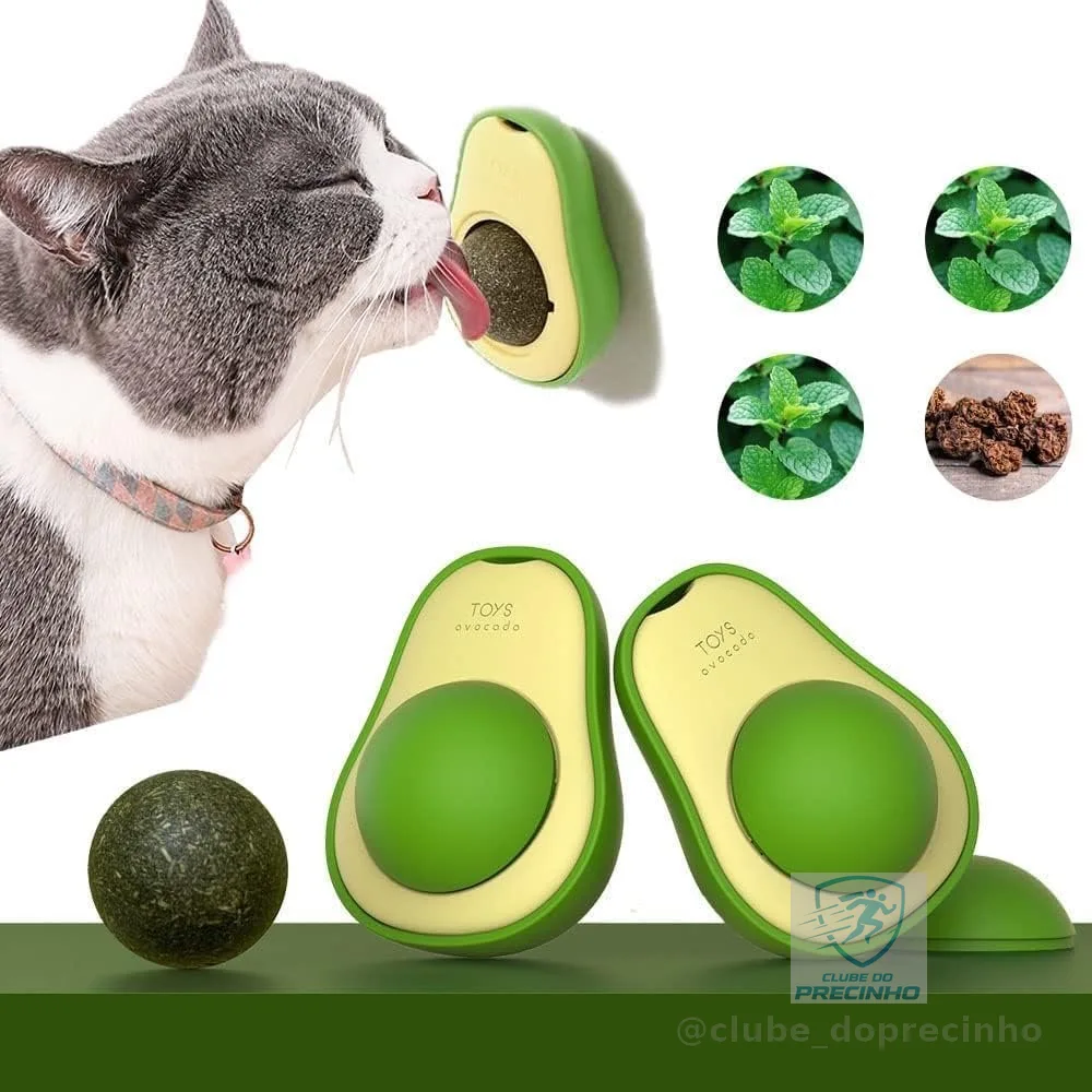 Abacate De Brinquedo Para Gatos Com Catnip Erva Gato Natural