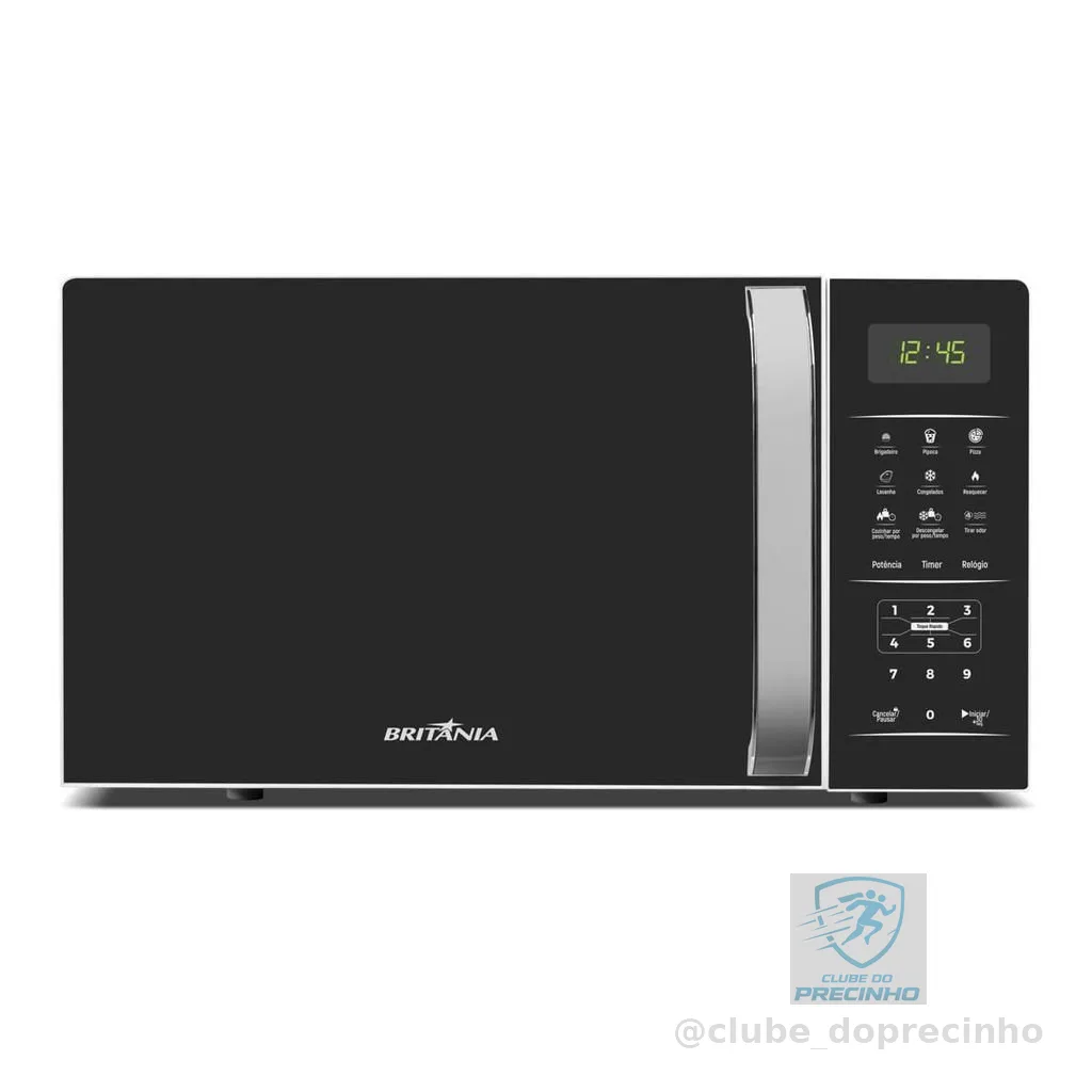 Micro-ondas Britânia 20L Pintura Limpa Fácil BMO23