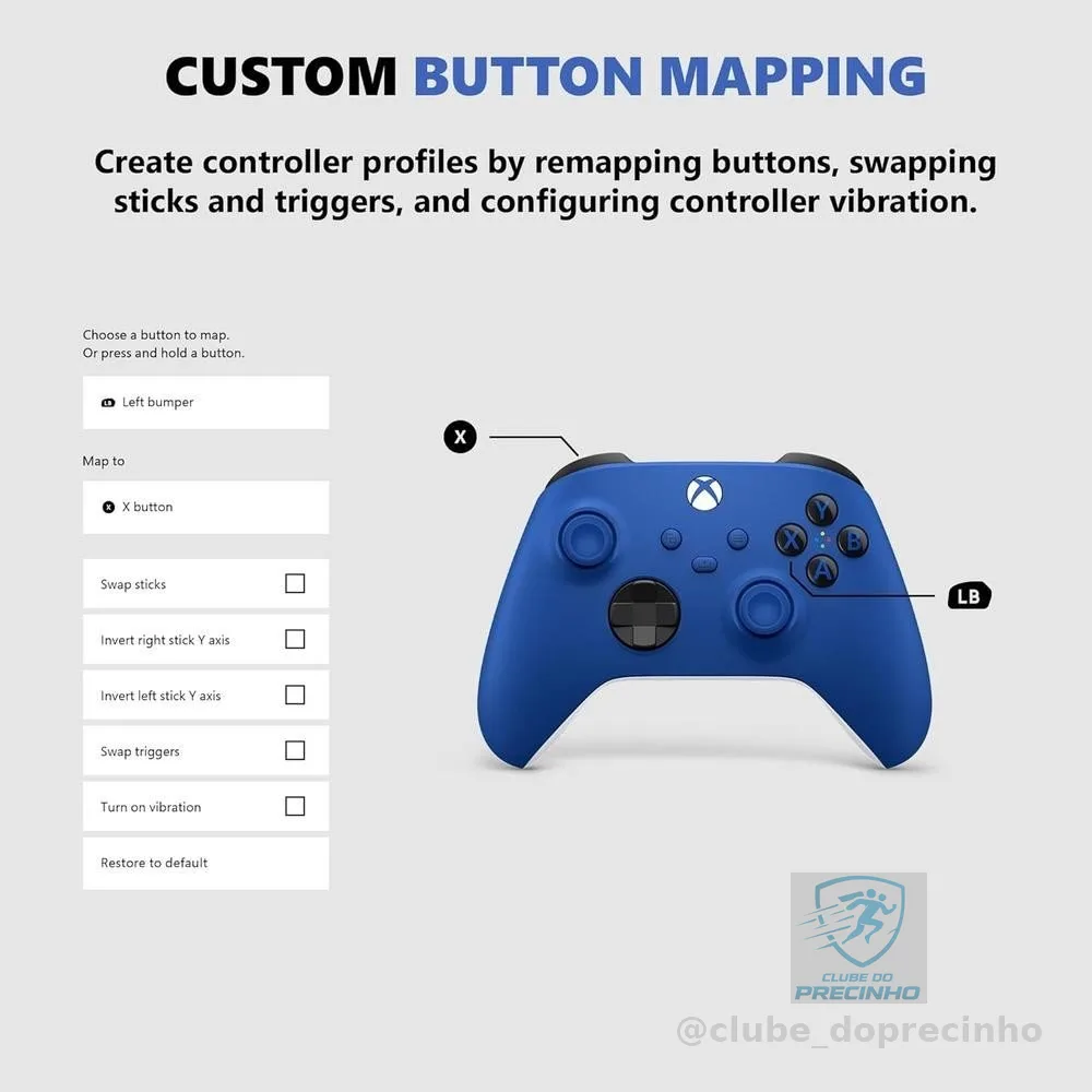 Controle para Xbox Sem Fio Shock Blue