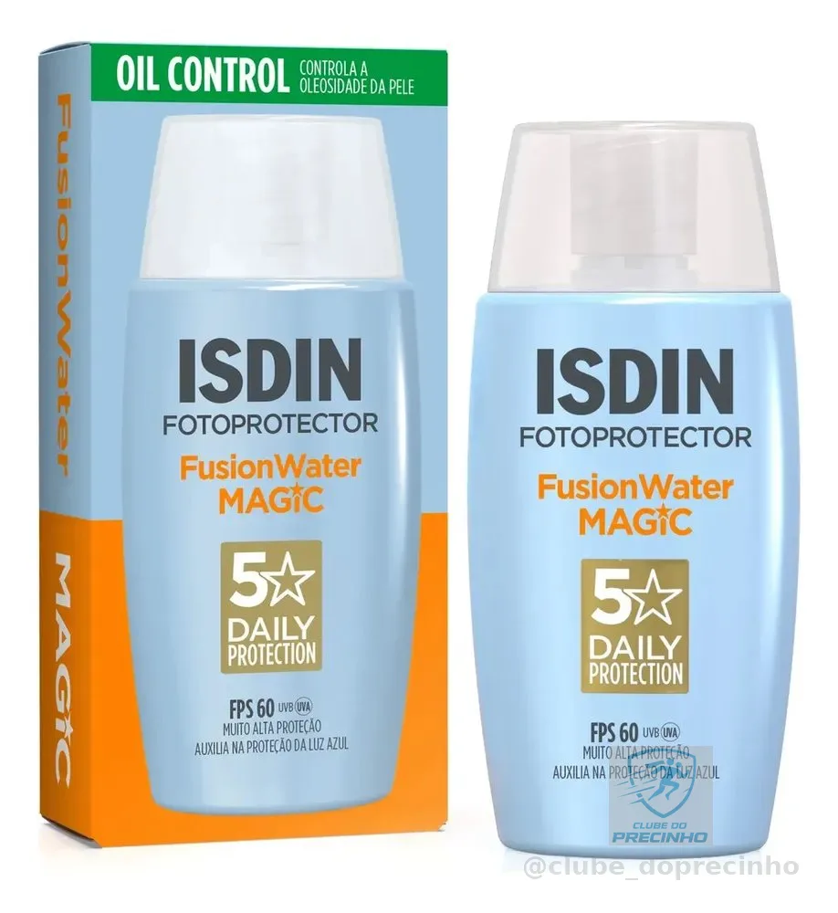 ISDIN Protetor Solar Facial Fusion Water 5 Stars Sem Cor FPS 60 - 50ml