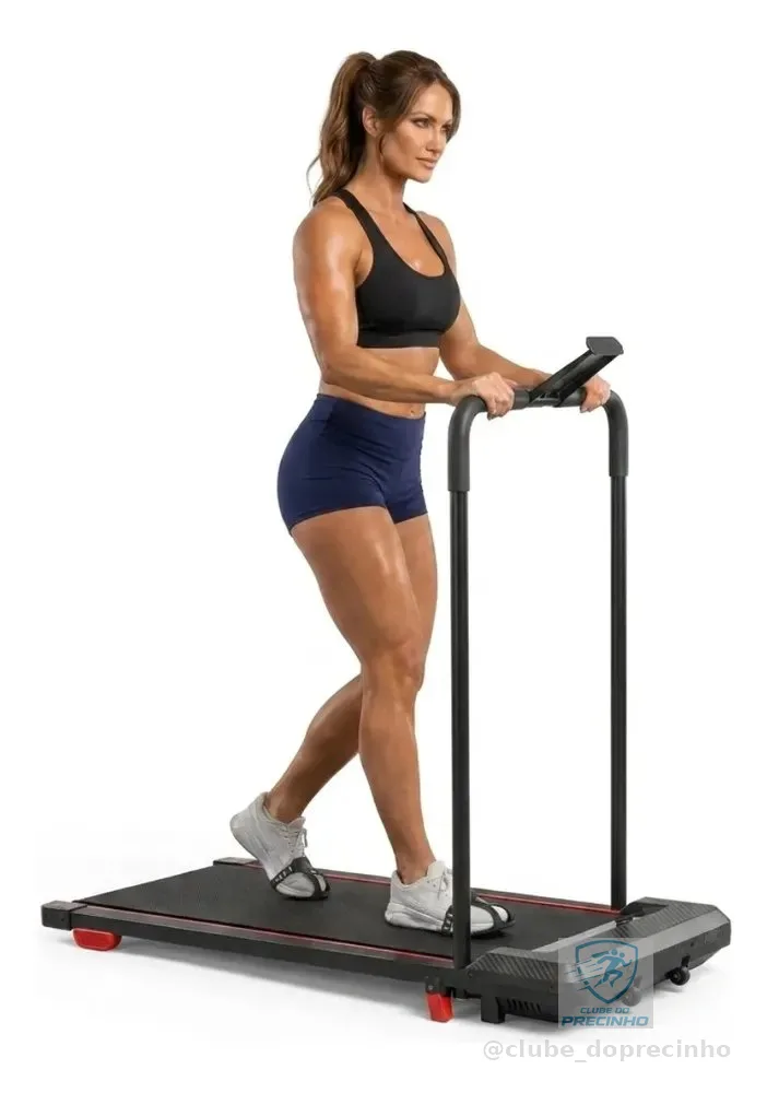 Esteira Ergométrica Elétrica Dobrável Residencial Cardio Preto 127/220v
