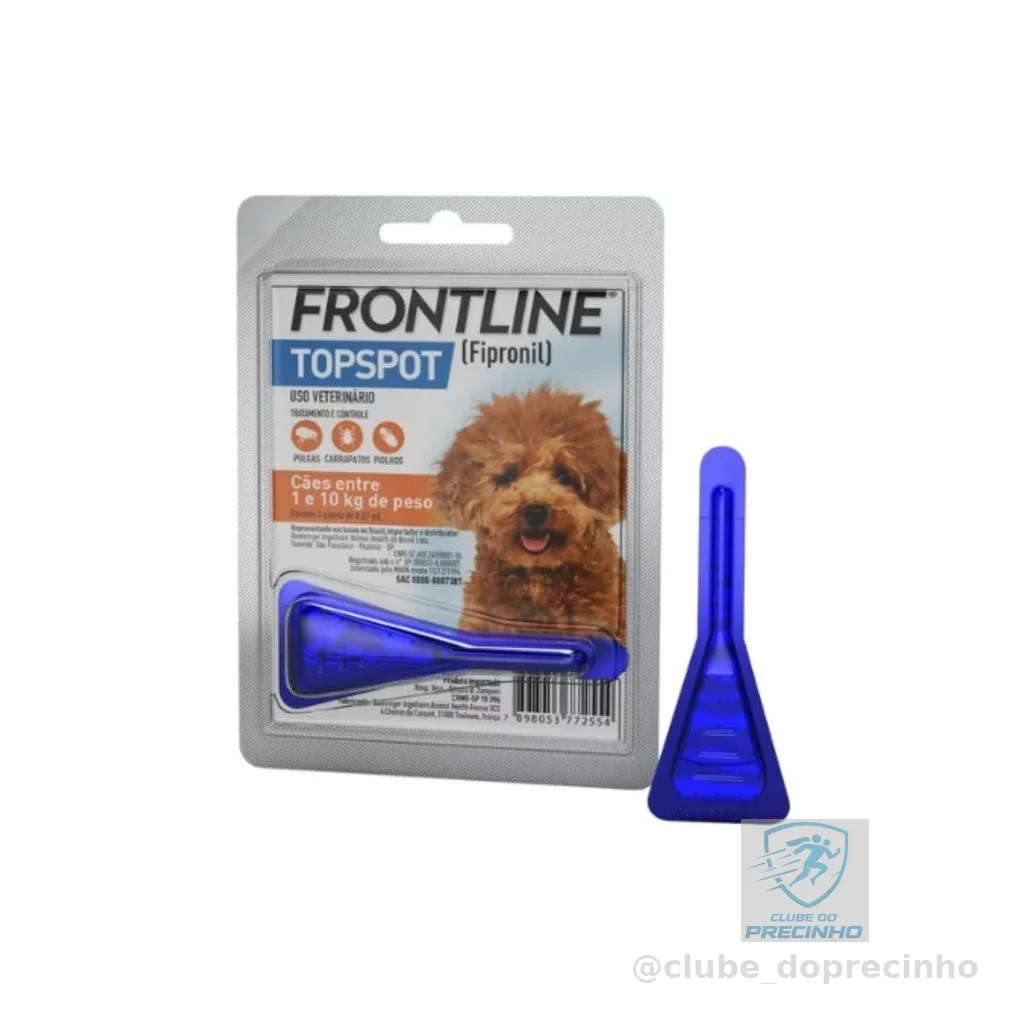 Antipulgas e Carrapatos Pipeta Frontline Cão Até 10kg