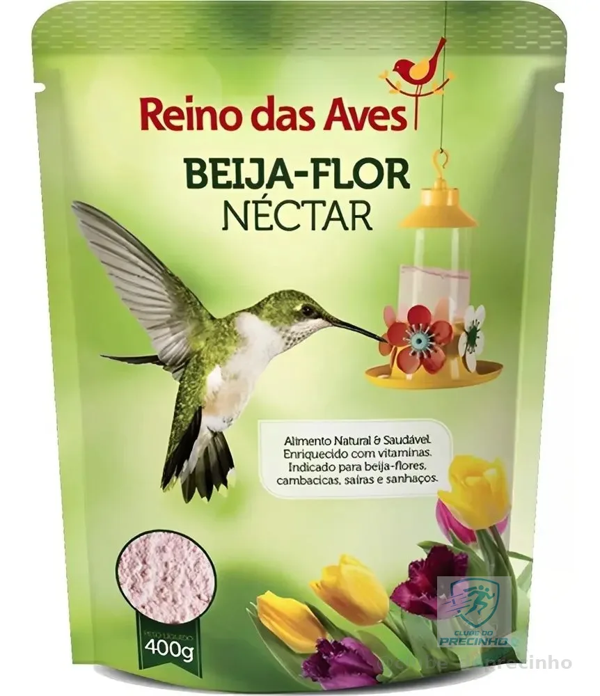 Néctar Beija Flor Refil 400g Saíra Sanhaço Reino Das Aves