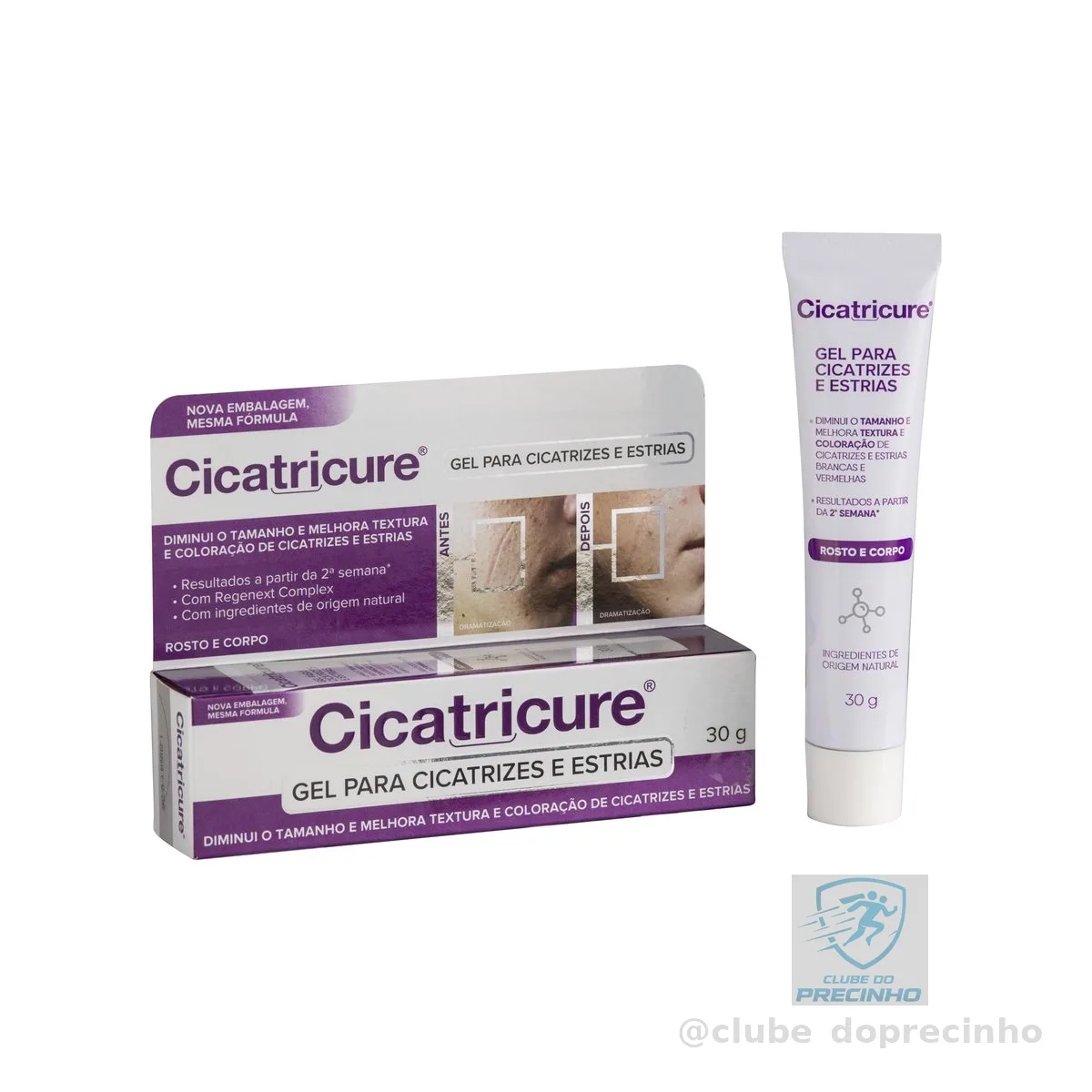 Cicatricure Gel para Cicatrizes e Estrias 30g - Hidrata e Uniformiza a Pele