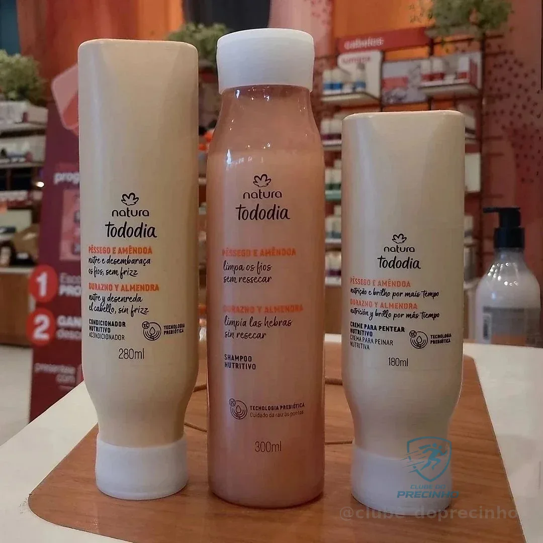 Kit Tododia - 1 Sacola Presente M -  Creme 180ml -  Shampoo 300ml - Condicionador 280ml