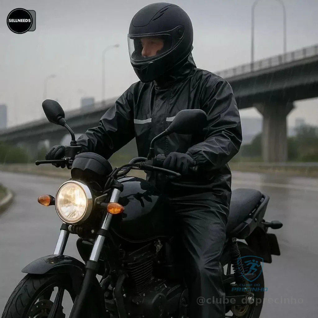 Capa De Chuva Moto Motoqueiro Impermeável Reforçada
