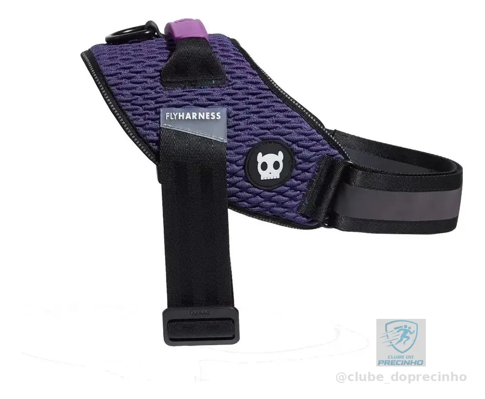 Peitoral Flyharness Wicked Para Cães Cor Roxa Tamanho Da Coleira 4