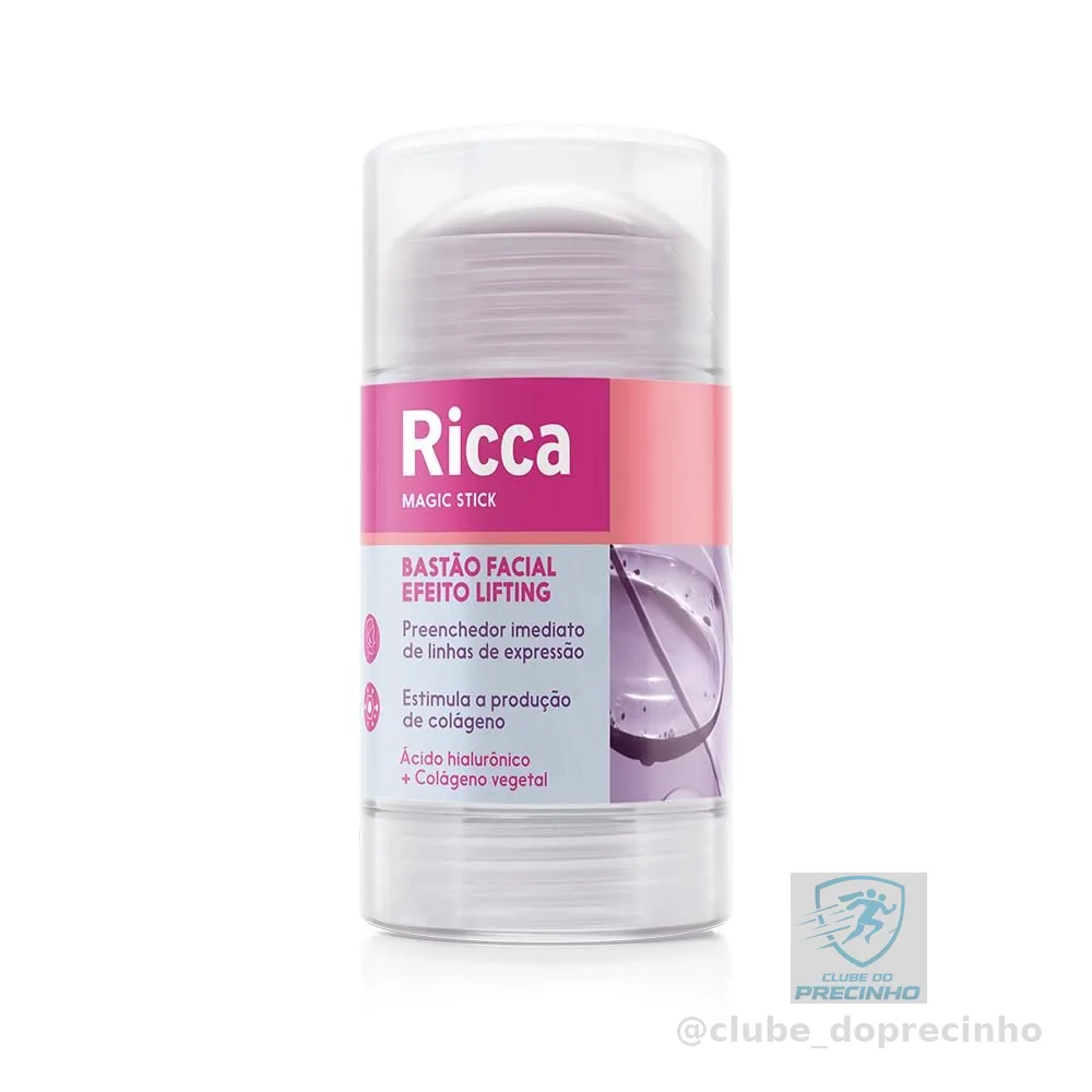 Ricca Bastão Facial Efeito Lifting, Ácido Hialurônico + Colágeno Vegetal