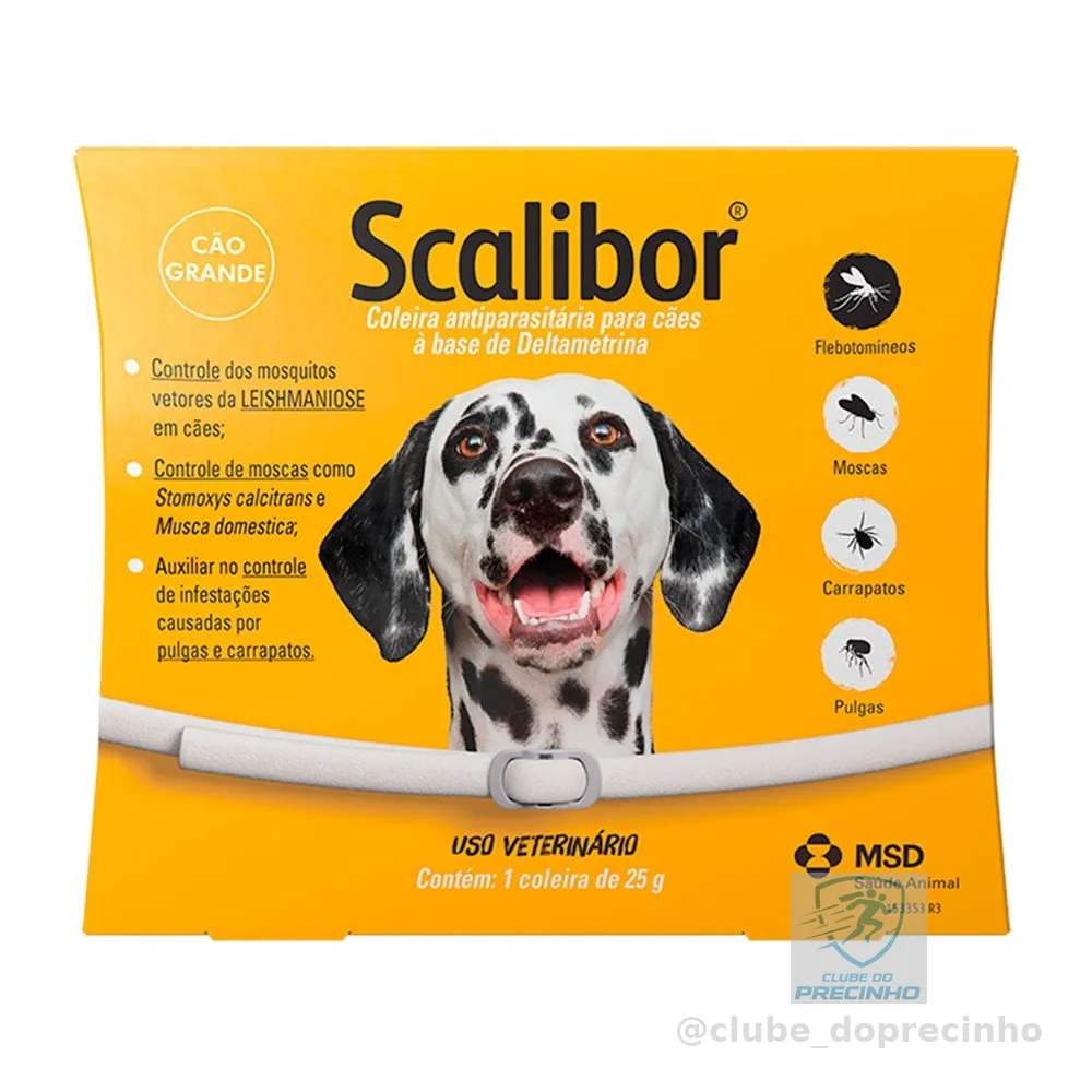 Coleira Antiparasitária MSD Scalibor para Cães 65cm