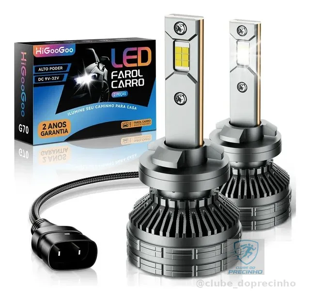 Higoogoo G70 Farol Automotivo Led 200w 40000lm H4 H1 H7 Hb4