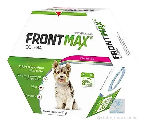 Coleira Frontmax Cães Ate 4kg Antipulgas Carrapato e Leishmaniose