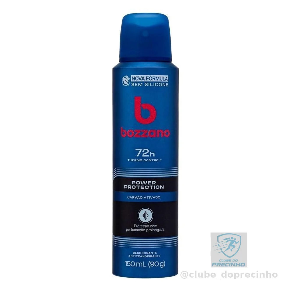 Desodorante Bozzano Aerossol Antitranspirante Masculino Power Protection Carvão 150ml