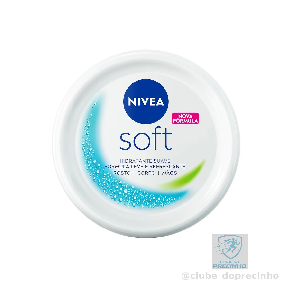 NIVEA Creme Hidratante Soft 48g, Hidratação Suave 48h, Fórmula Leve e Refrescante, Rápida Absorção, Corporal e Facial