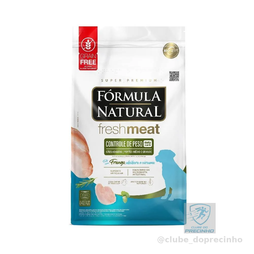 Ração Fórmula Natural Cães Fresh Meat Light Raças Médias e Grandes 12kg