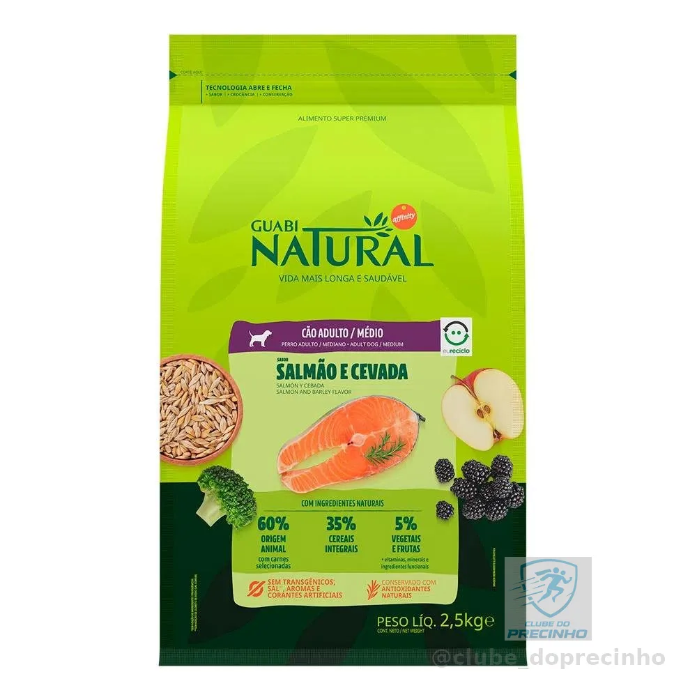 Racao Guabi Nat Caes Ad R. Mini/Pe Salmao E Cevada 2,5kg