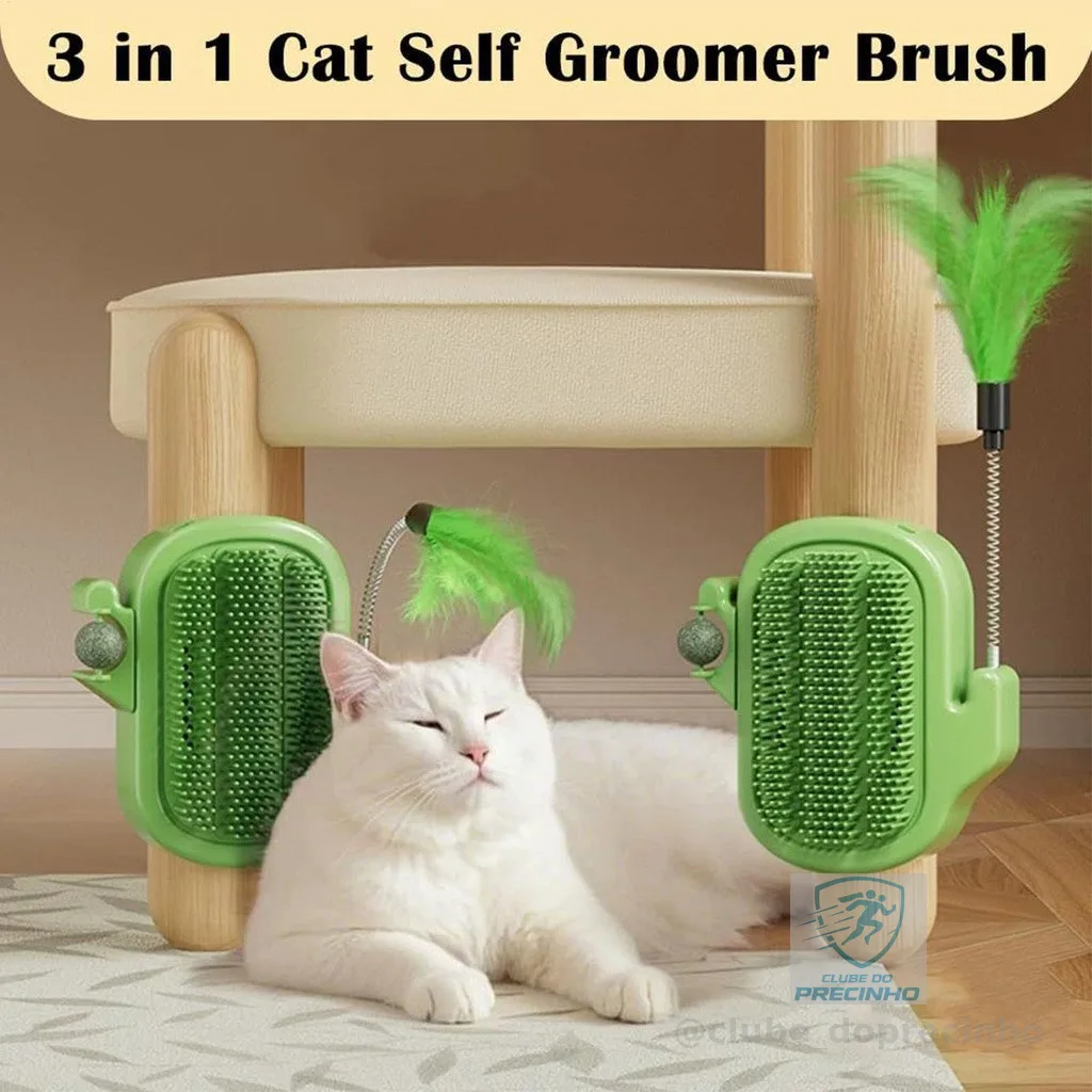Arranhador De Canto Cacto Para Gatos Conjunto Com 2 Peças(PENA E CATNIP)