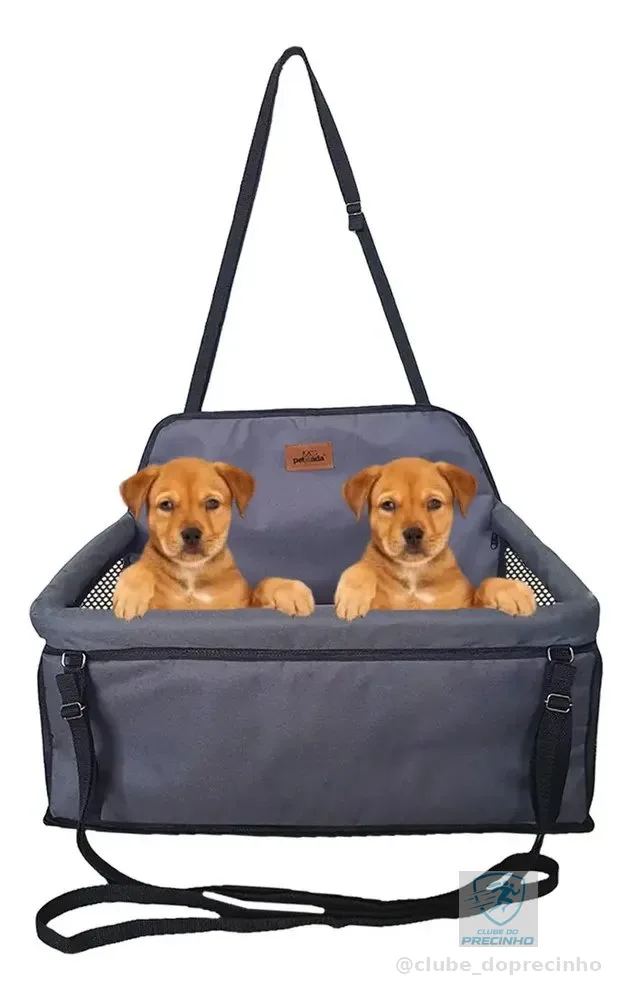 Bolsa de transporte para pets para animais de estimação Petizada cinza tamanho médio para animais de pequeno porte