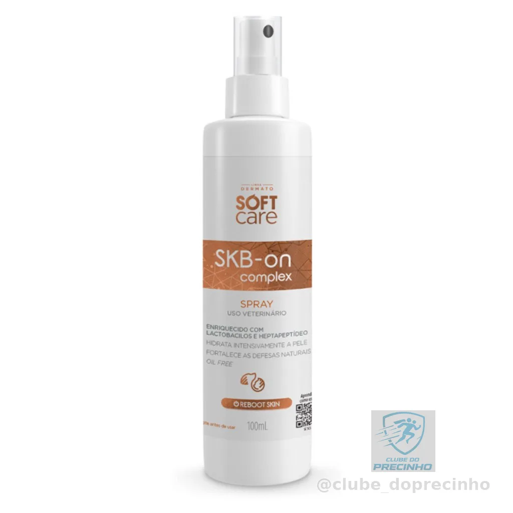 Hidratante Probiótico pra Pele SKB ON Spray 100ml Soft Care Cães Gatos