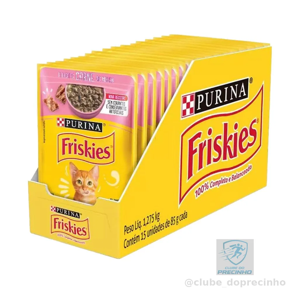 Ração úmida Friskies Sabores Variados para Gatos 15x85 g