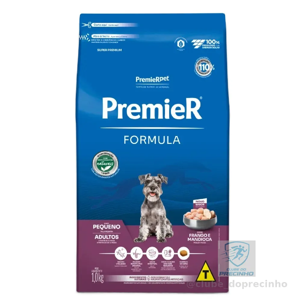 Ração Premier Fórmula Cães Adultos Raças Pequenas Frango e Mandioca 20kg
