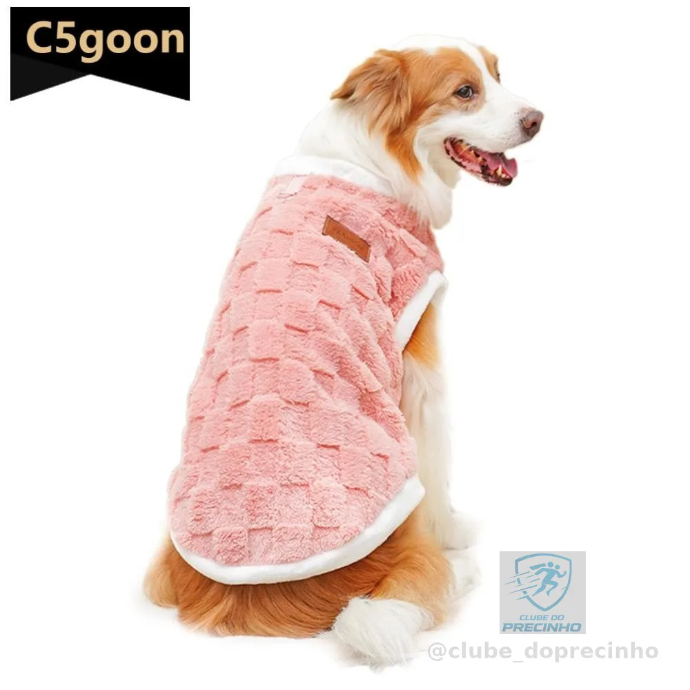 C5GOON S-6XL Golden Retriever Buldogue Francês Roupas Pijamas De Lã Quente Inverno Gato Para Animais De Estimação Cães M