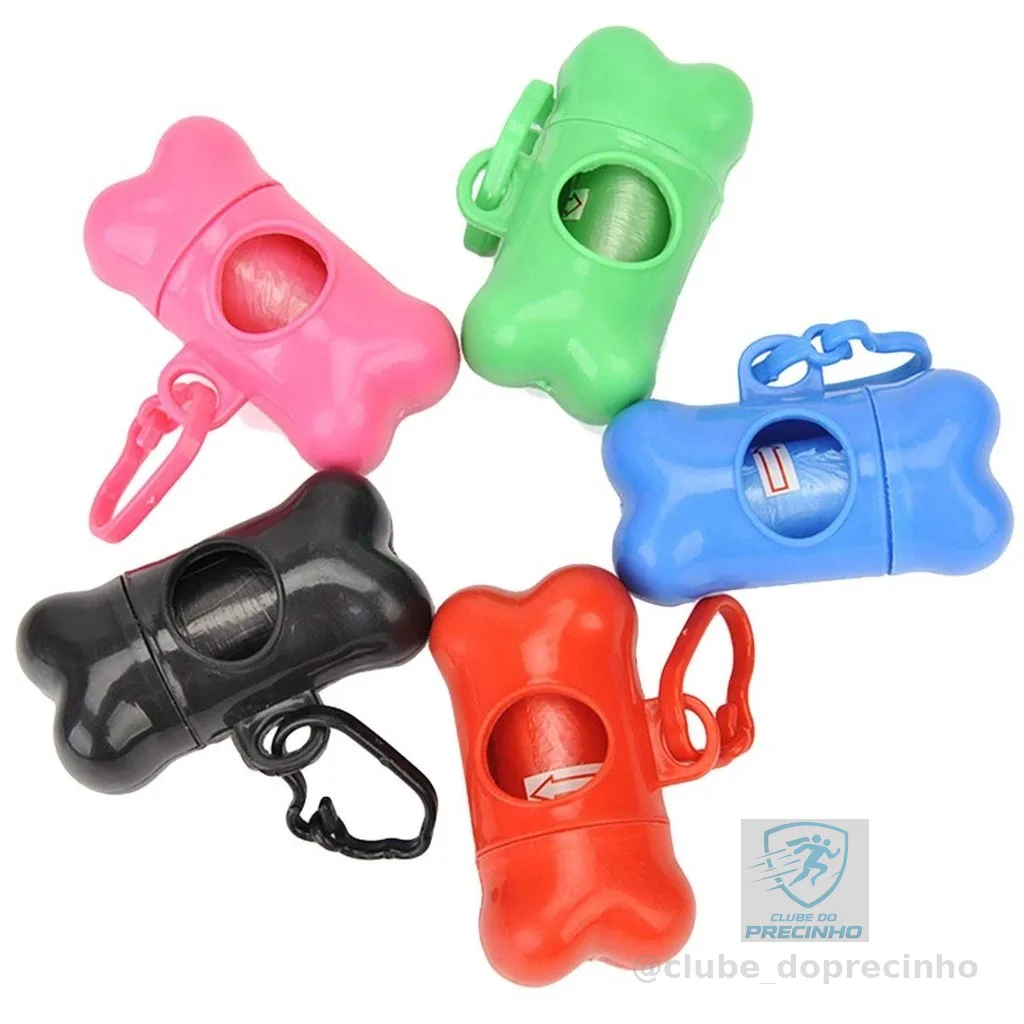 Kit Cata Caca Com 2 Refis Sacos Porta Saquinho Pet Cães Gatos Cachorro Recolher Cocô