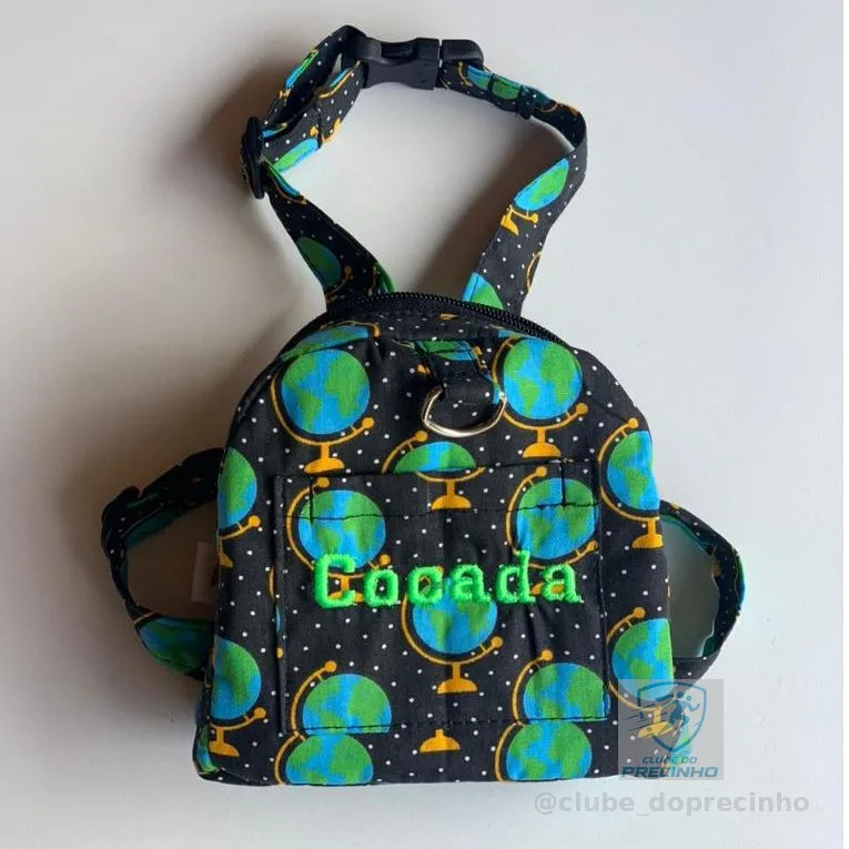 MOCHILA PET peitoral COM NOME BORDADO sob medida(mandar no chat) ! Mais de 30 estampas a sua escolha!