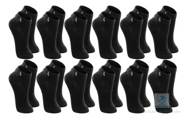 Kit De Meias Lupo Kids 12 Pares Cano Curto Infantil Atacado