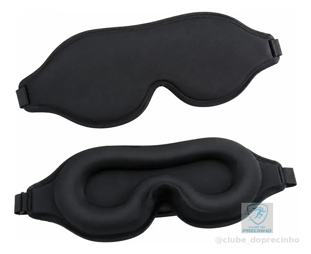 Mascara De Dormir Tapa Olho 3d Blackout Super Confortável Preto Mascara Sono Dormir