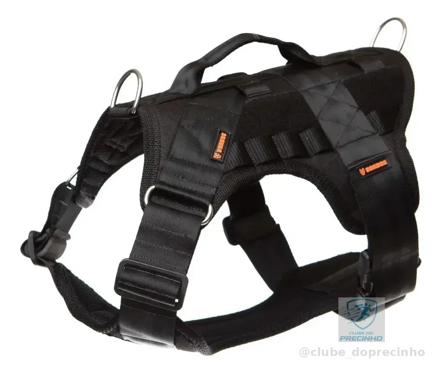 Peitoral Armor Ops Ii Tactical, Funcional E Operacional Cor Preto Liso Tamanho da coleira G