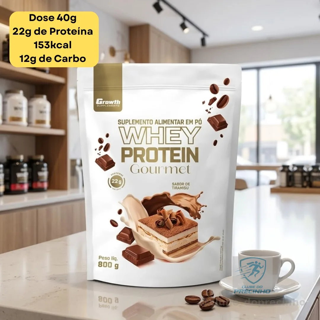 Whey Protein Gourmet 800g Growth Supplements - Tiramisu