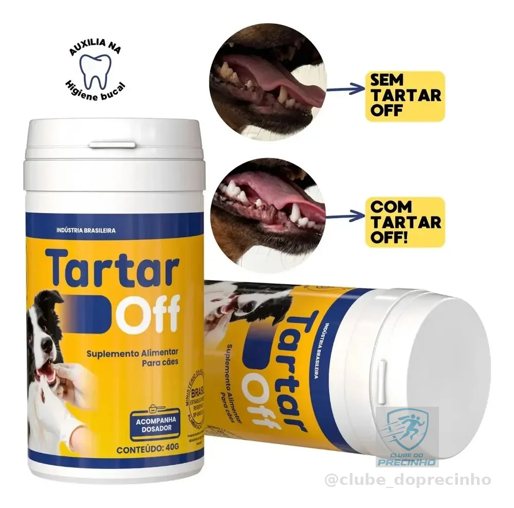 Tartar Off Cães Placa Mau Hálito Gengivite Ração Menta