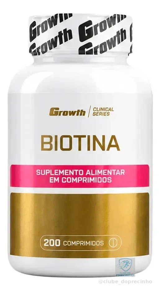 Biotina 200 Comprimidos Growth Supplements Natural