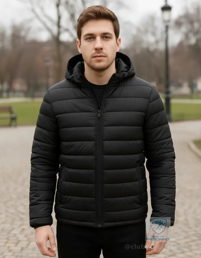 Jaqueta Bobojaco Blusa Frio Puffer Gominho Masculino Premium Preto M Gominho Liso