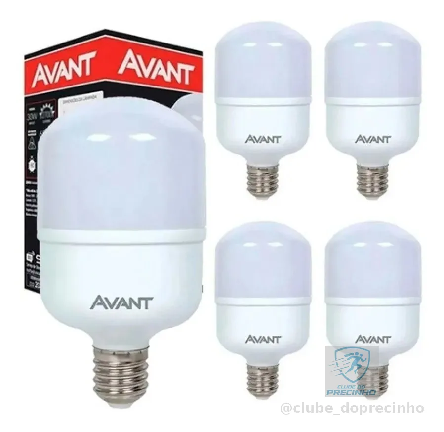 Kit 5 Lâmpadas Led 30w Bulbo 6500k Branco Frio Cor da luz Branco-frio