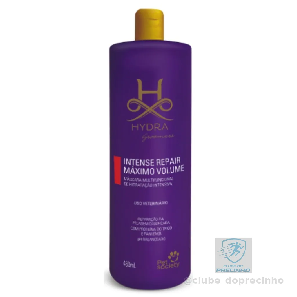 Máscara Intense Repair Maximo Volume Hydra Pet Society 480ml