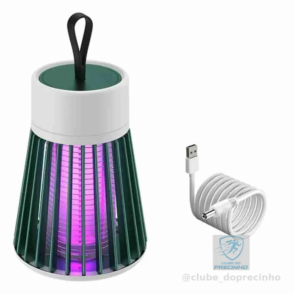 Repelente Elétrico Mata Mosquito, Portátil Usb C/Luz Uv 360°