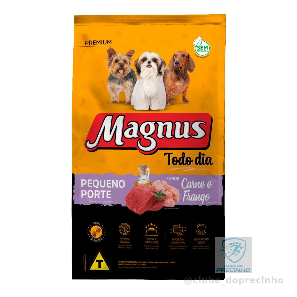 Ração Magnus Todo Dia Pequeno Porte Carne e Frango 10,1kg