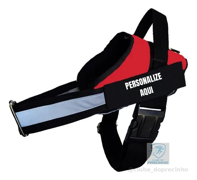 Peitoral Coleira Personalizado Com Guia Pet Cães Grande
