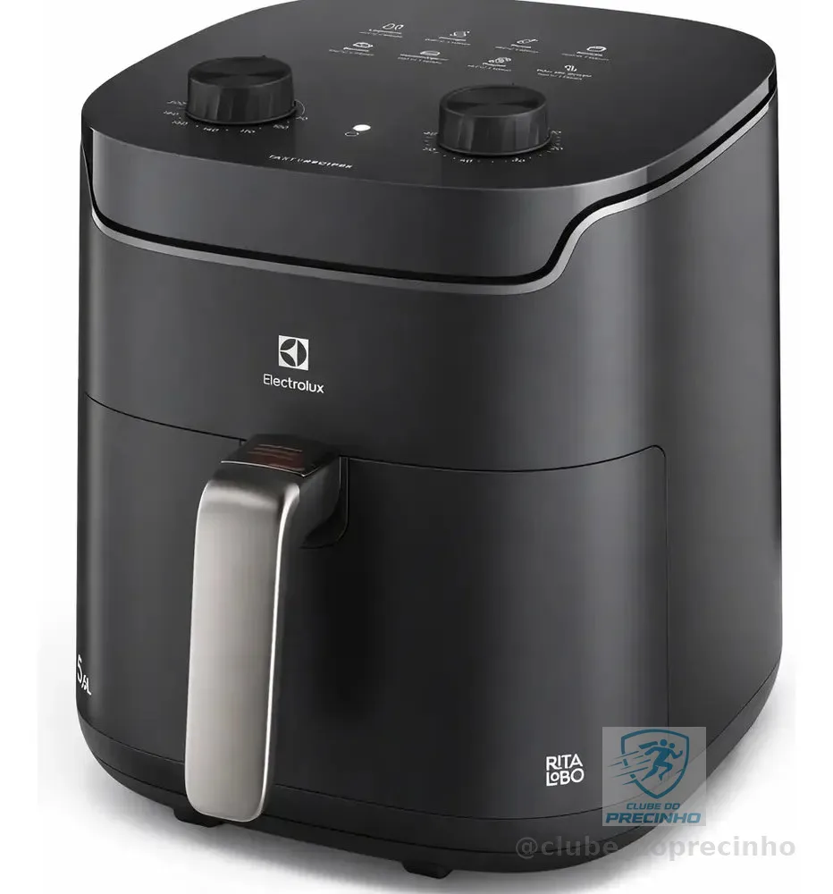 Fritadeira Elétrica Electrolux 5,6l 1400w Eaf40 Efficient 110v Tecnologia Air Cooking 360° Grafite Lançamento