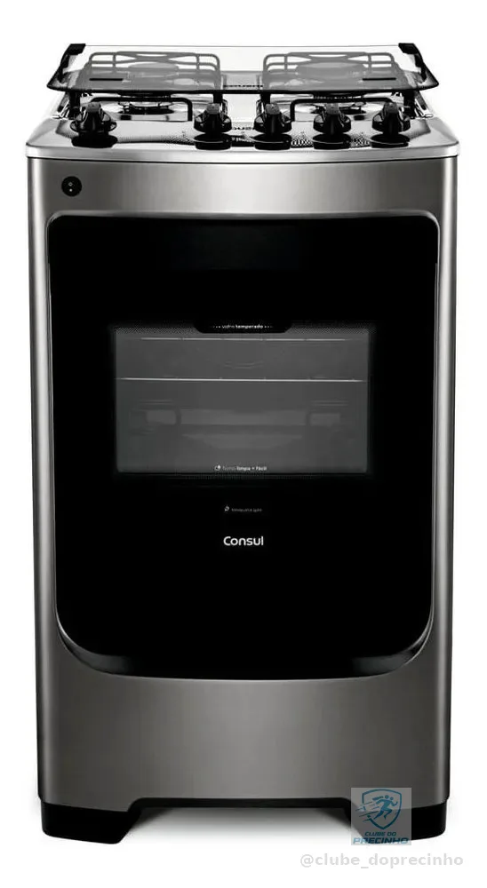 Fogão Consul Cf04nar 4 Bocas Acendimento Aut Inox