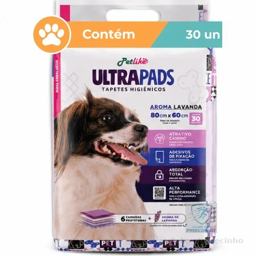 Tapete Higiênico Ultra Pads Lavanda 60x80cm 30 Unidades