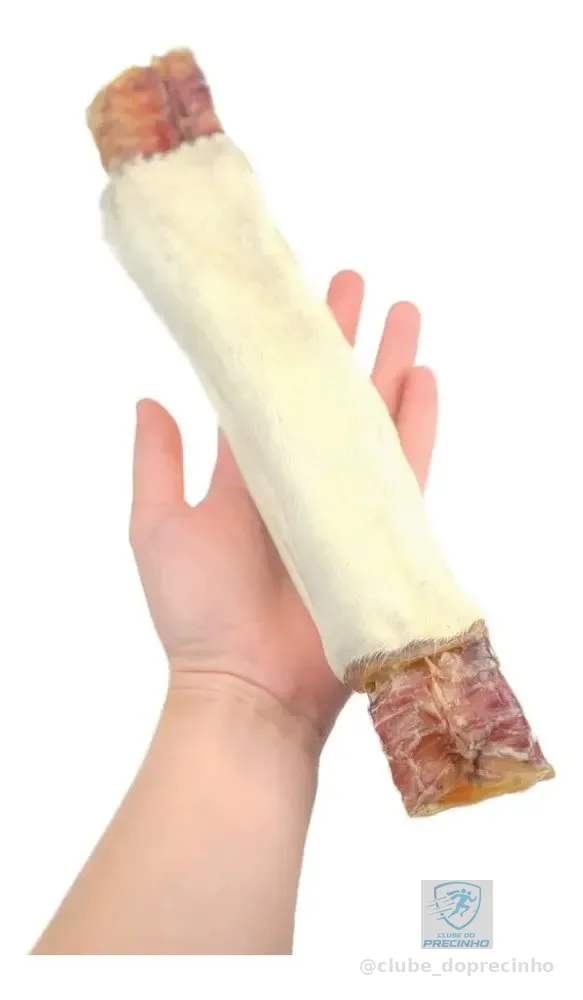 Mordedor Natural P/ Cães Desidratado Luv Traqueia Pele Boi