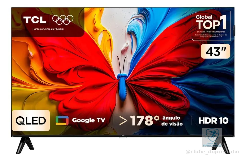 Smart Tv Tcl 43 Polegadas 43s5k Fhd Qled Hdr10 Google Tv