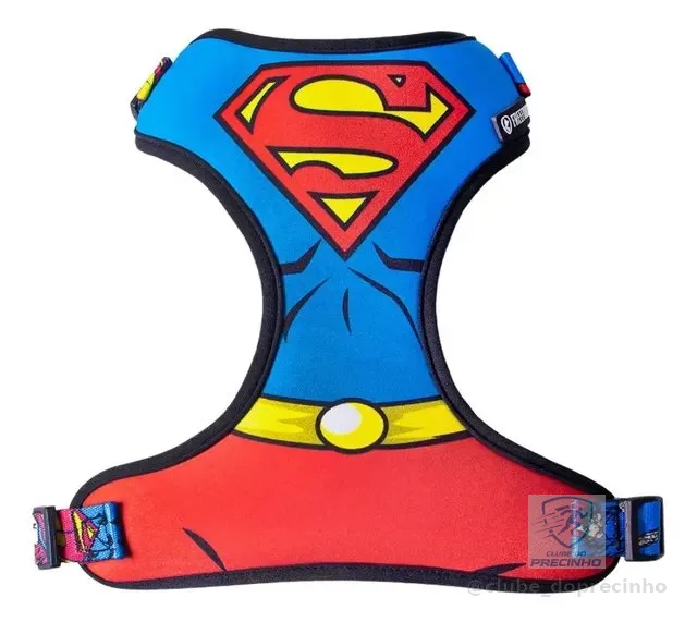 Coleira Peitoral Para Cães Freefaro Air Superman Licenciado